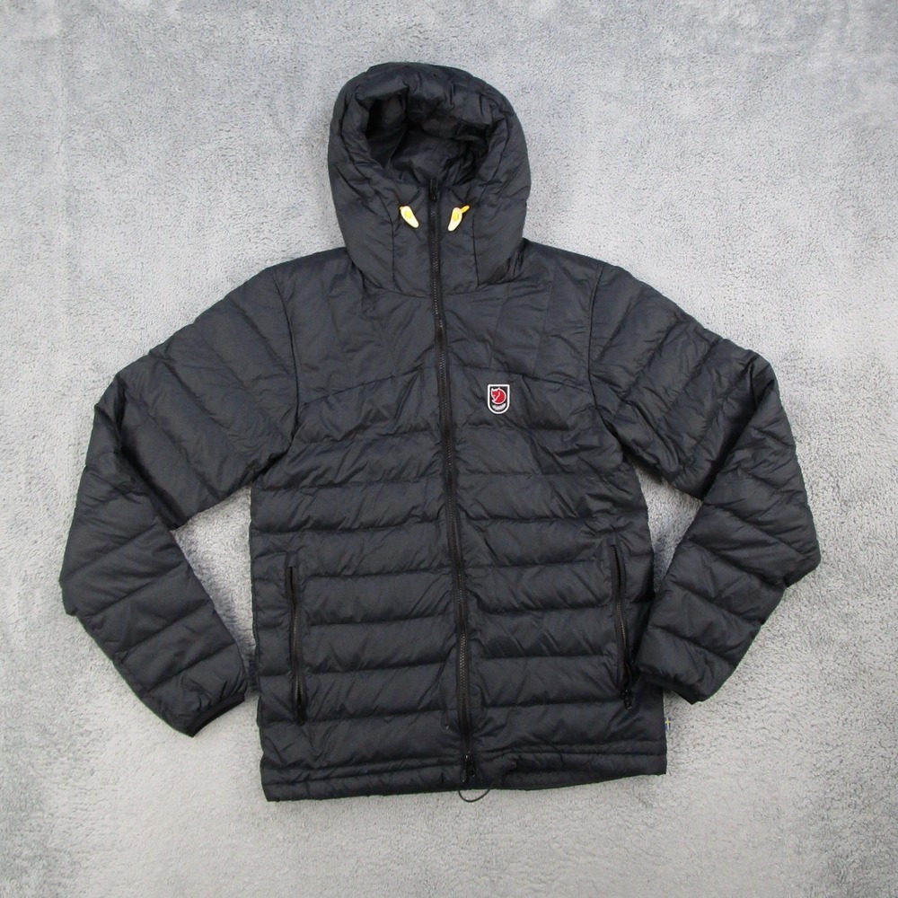 Fjallraven Expedition Pack Down Hoodie Mens Small Black Puffer Jacket F153435